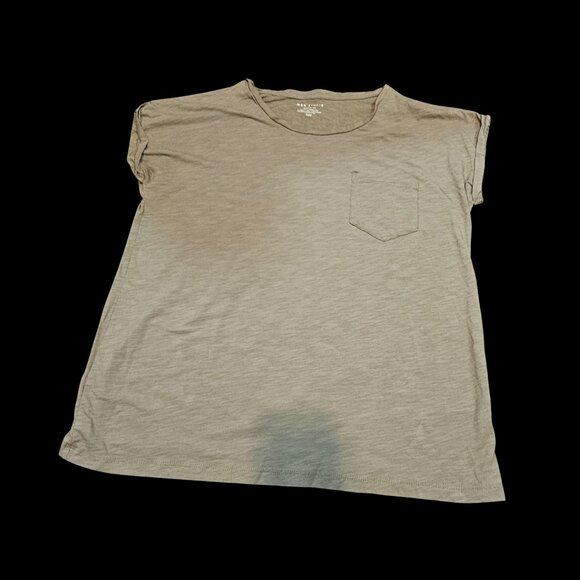 Max Studio Favorite Tee Gray Short Sleeve Top – Size Medium - Picture 1 of 5